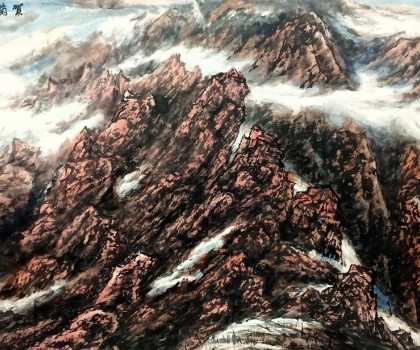 張寅強(qiáng)國畫《賀蘭浩氣圖》收藏于人民大會(huì)堂管理局